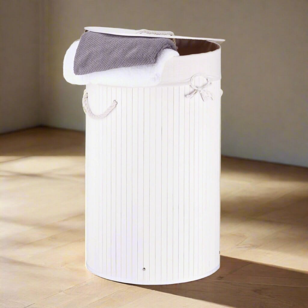 Panier de rangement - BambooLaundryBasket™ - Blanc