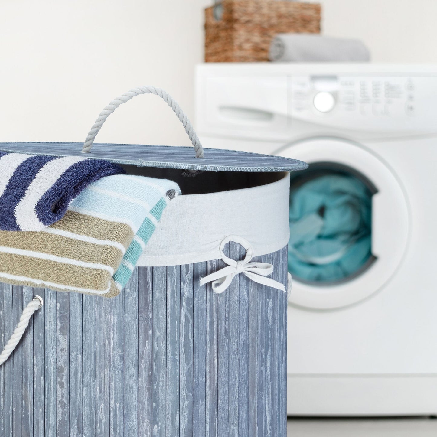 Panier de rangement - BambooLaundryBasket™ - Gris Clair