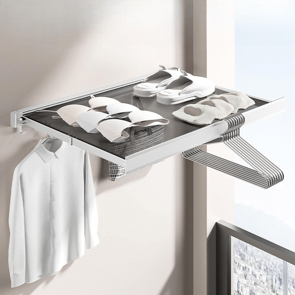 Étagère de Rangement - BathroomStorageShelf™ - Blanc