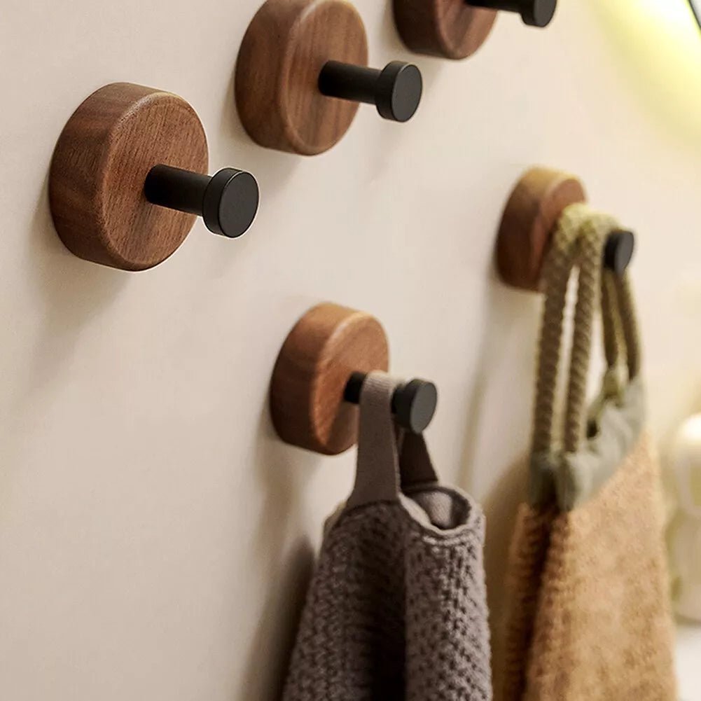Crochet Mural - WoodHook™ - Rond Noir