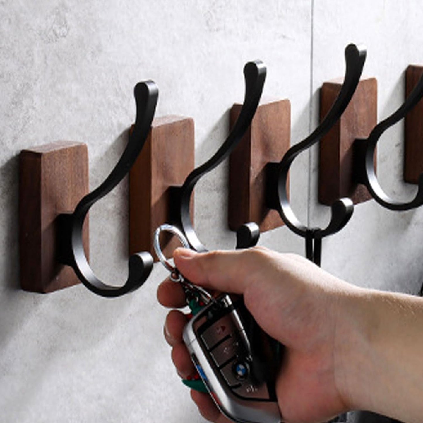 Crochet Mural - WoodHook™ - Double Noir